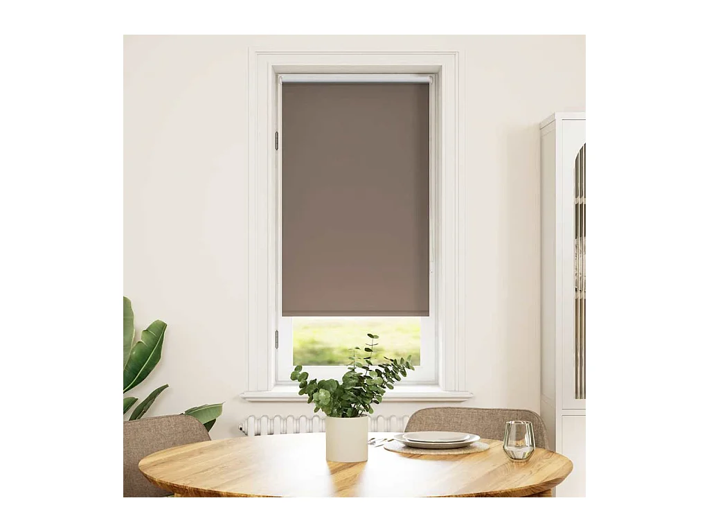 Bruin verduisterend rolgordijn 40 x 100 cm