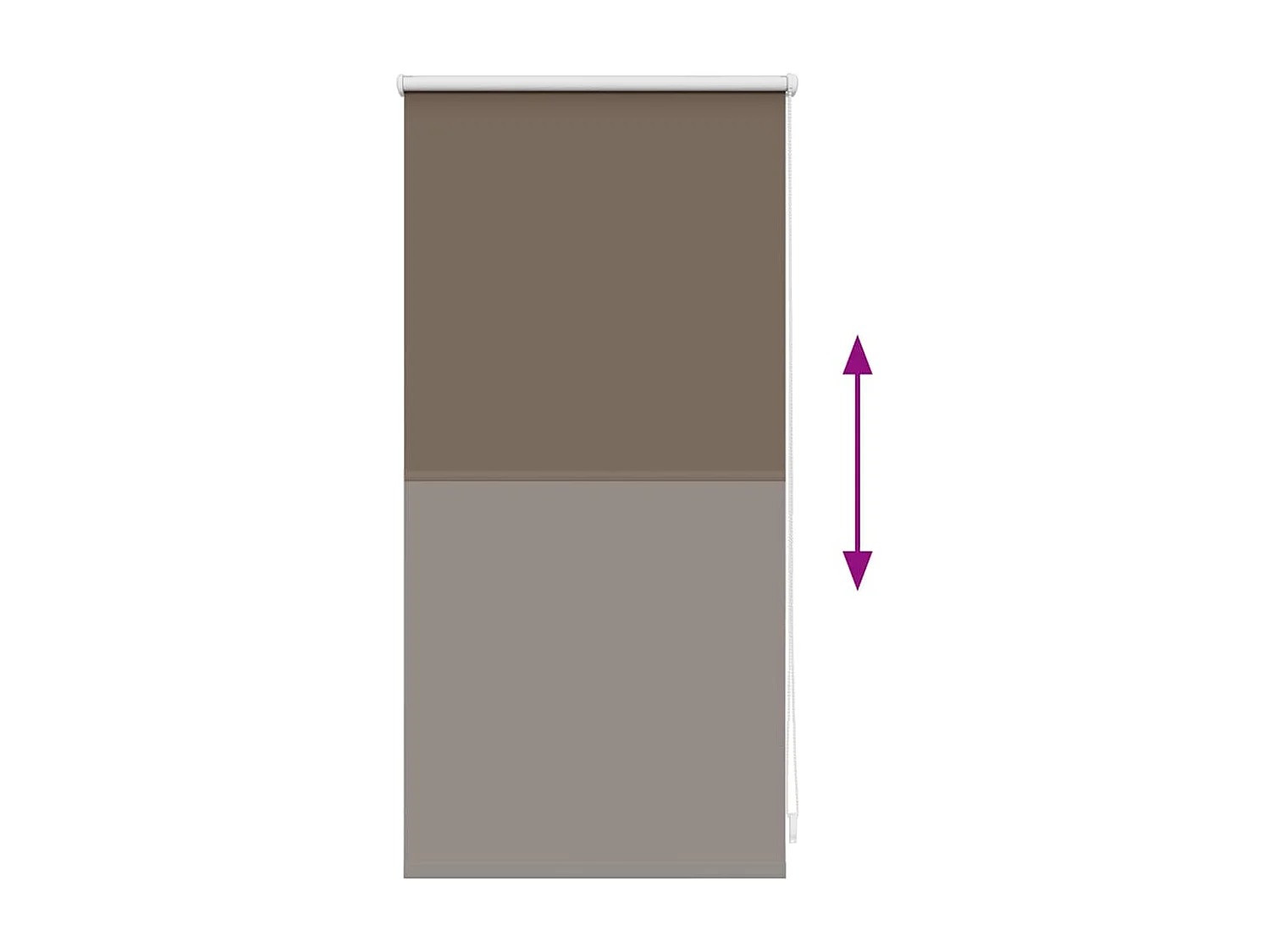 Bruin verduisterend rolgordijn 40 x 100 cm