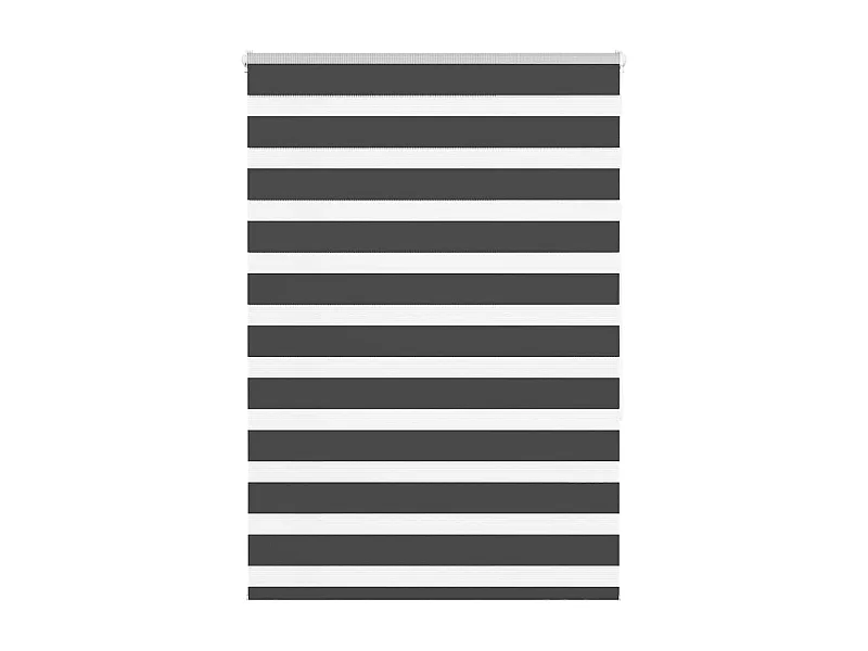 Zwarte zebragordijn 110x150 cm stofbreedte 105,9 cm polyester