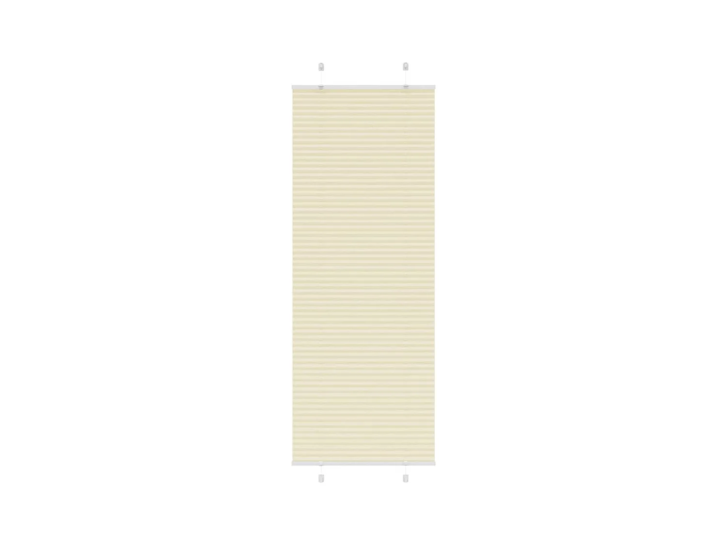 Store plissé crème 75x200 cm largeur du tissu 74,4 cm polyester