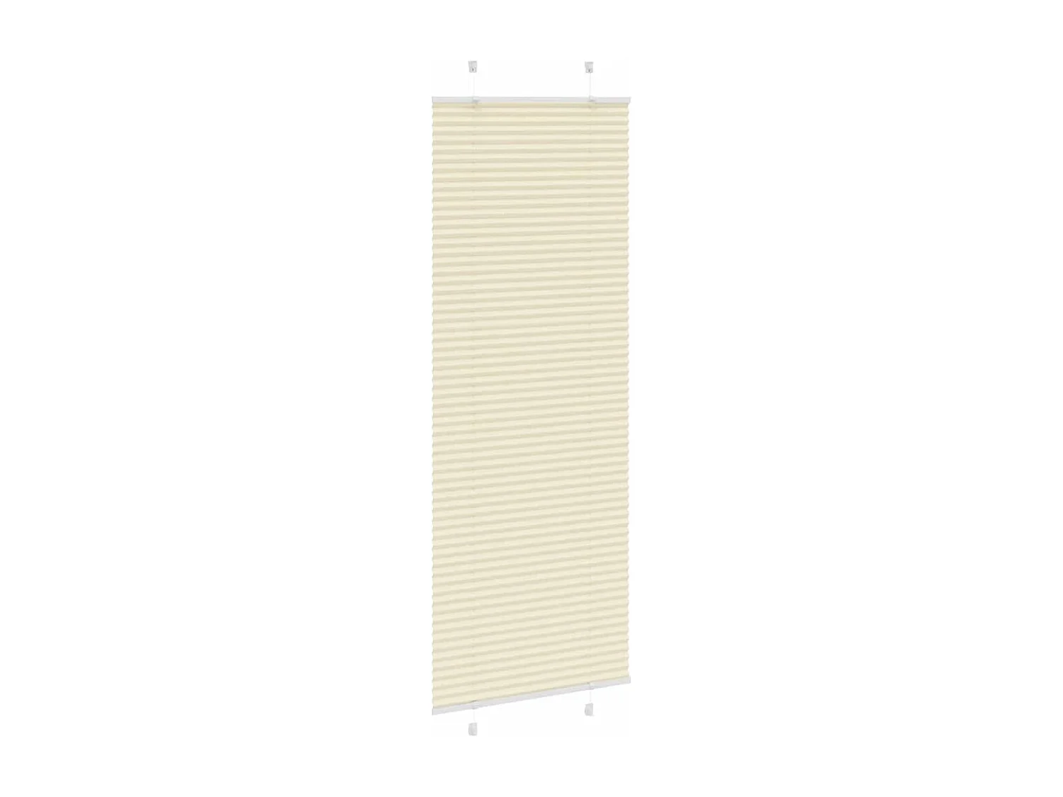 Store plissé crème 75x200 cm largeur du tissu 74,4 cm polyester