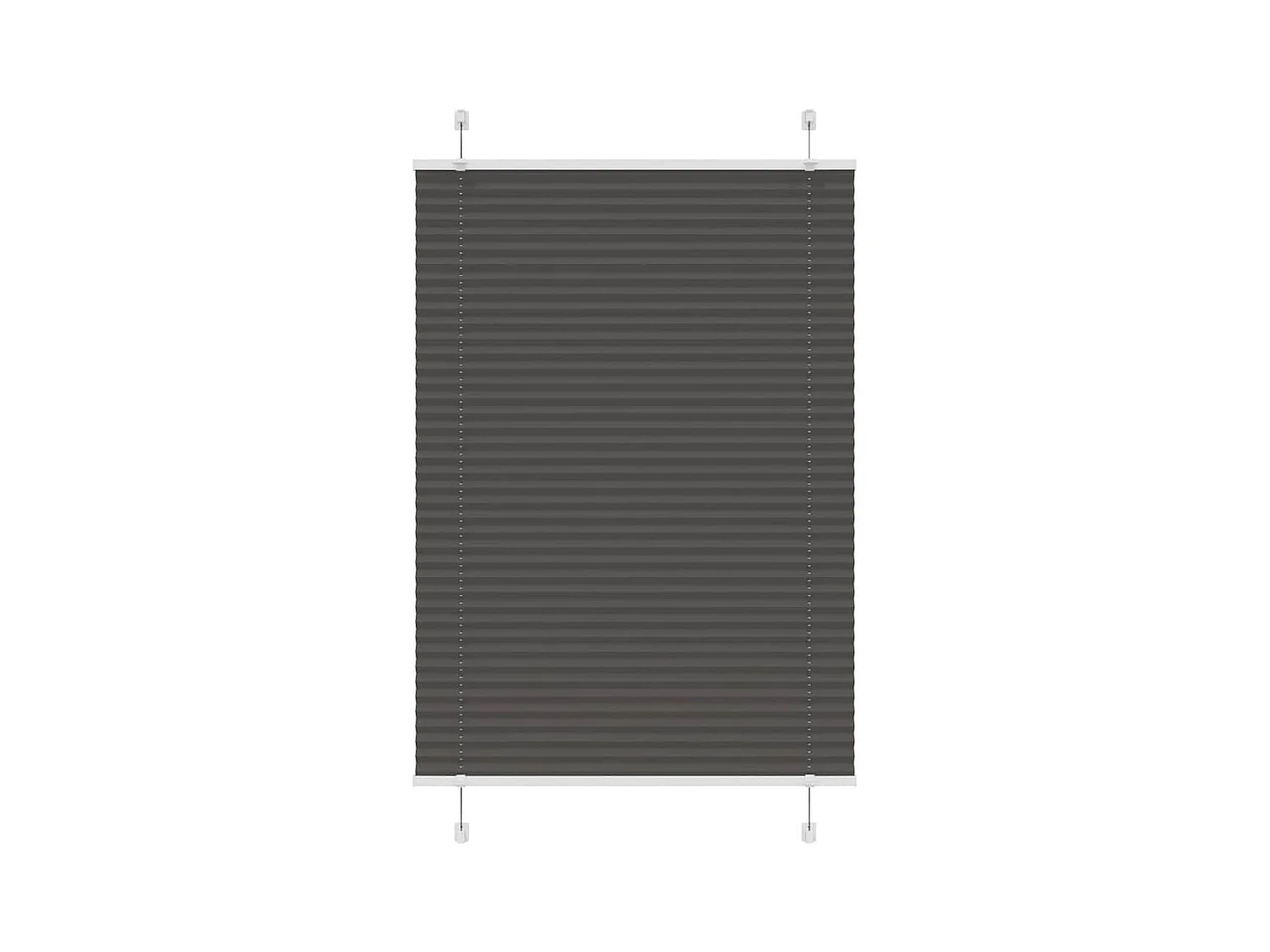 Zwarte plisségordijn 90x150 cm stofbreedte 89,4 cm polyester