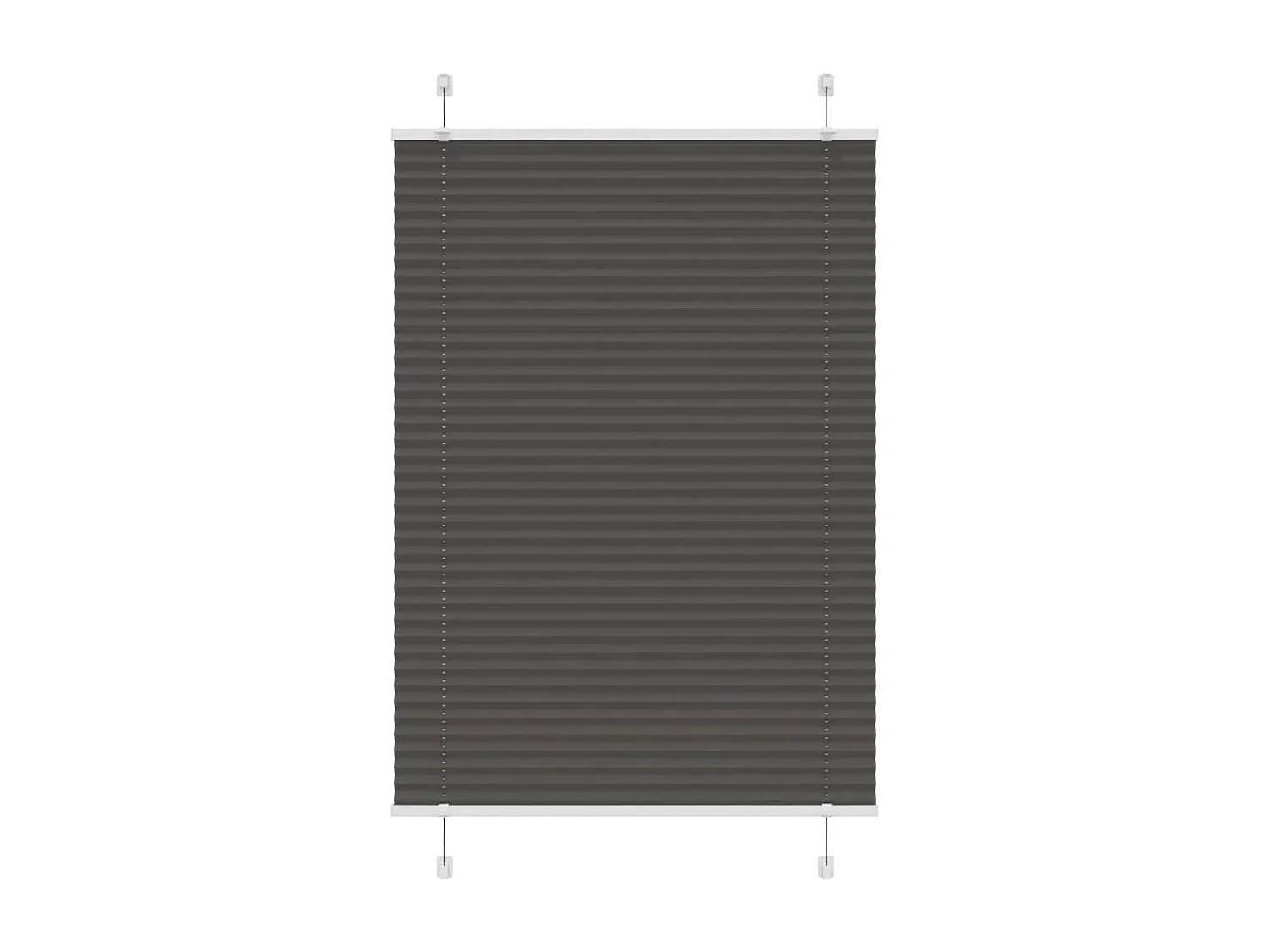 Store plissé noir 90x150 cm largeur du tissu 89,4 cm polyester