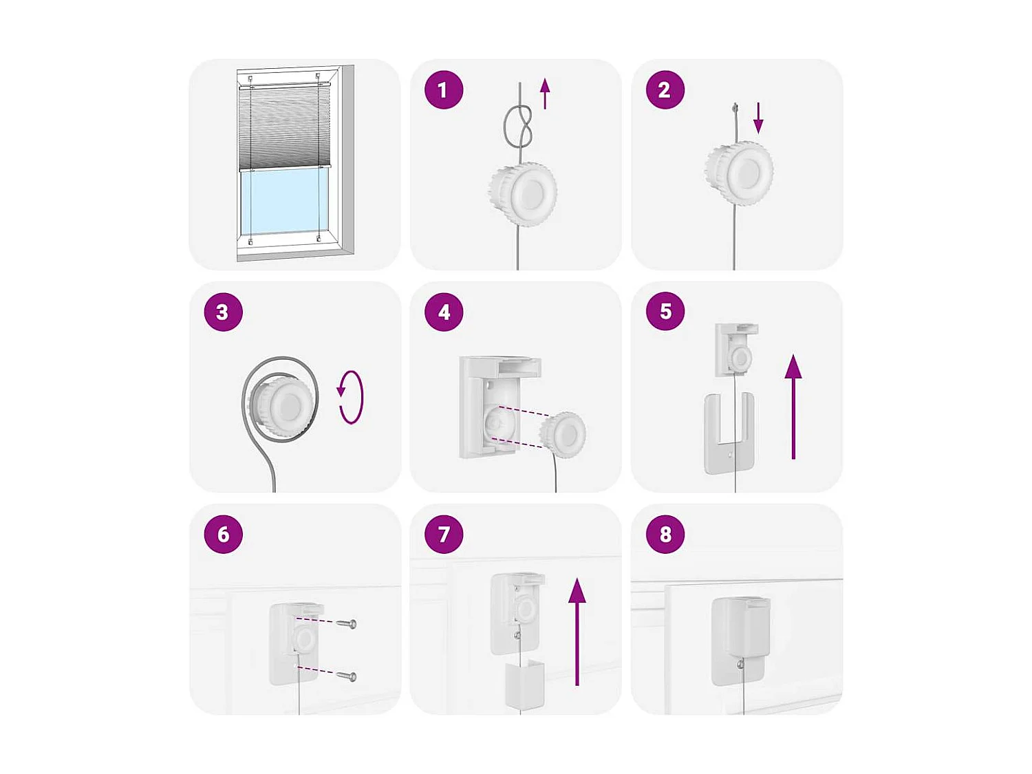 Tenda plissettata bianca 70x150 cm larghezza tessuto 69,4 cm poliestere