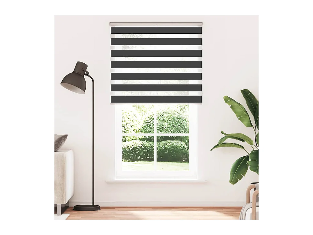 Store zèbre noir 120x200 cm largeur du tissu 115,9 cm polyester