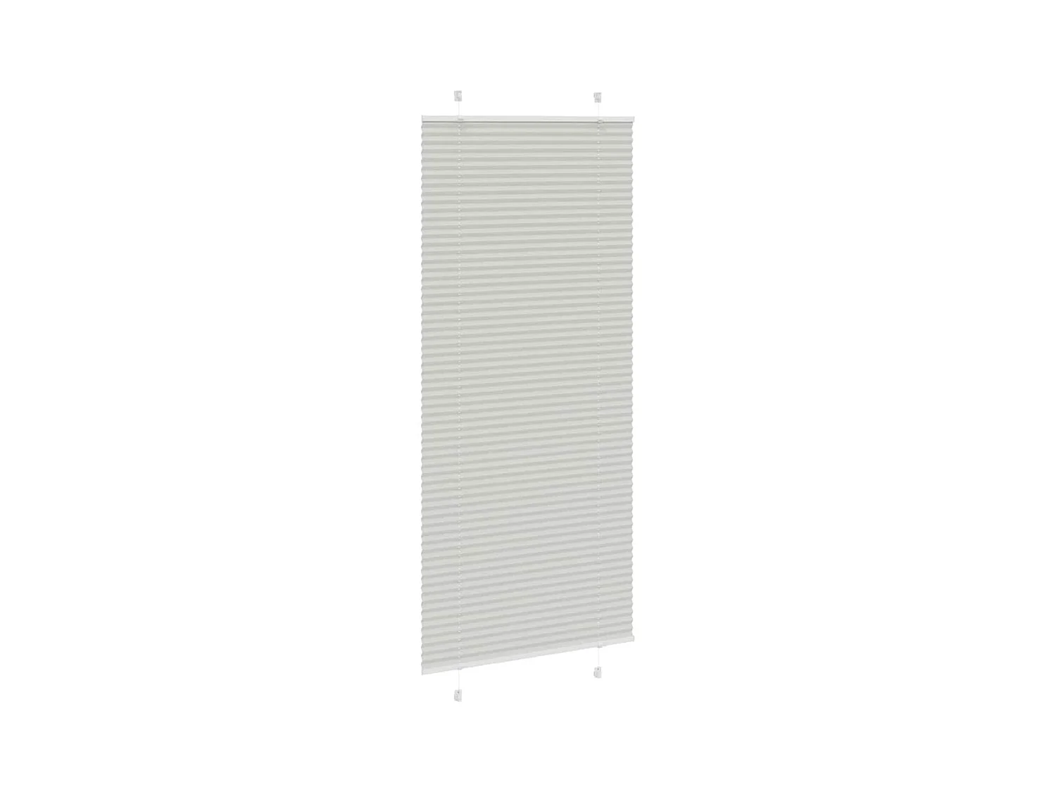 Tenda plissettata grigio chiaro 90x200 cm larghezza tessuto 89,4 cm
