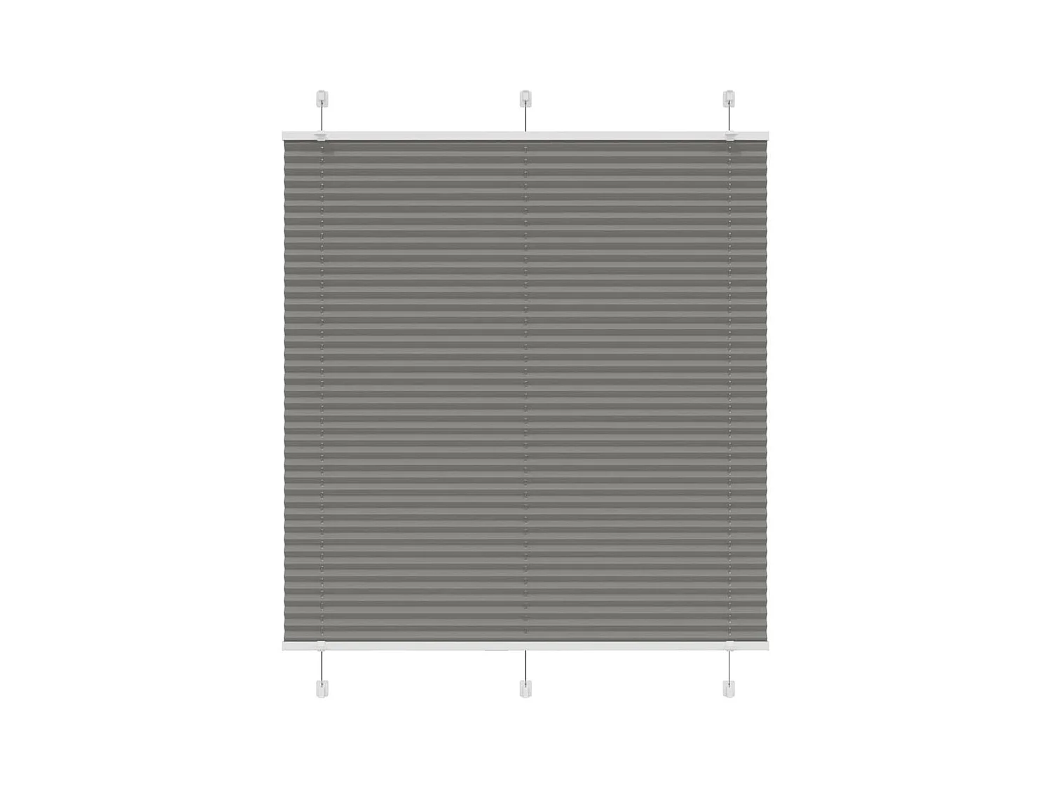 Antraciet plisségordijn 115x150 cm stofbreedte 114,4 cm