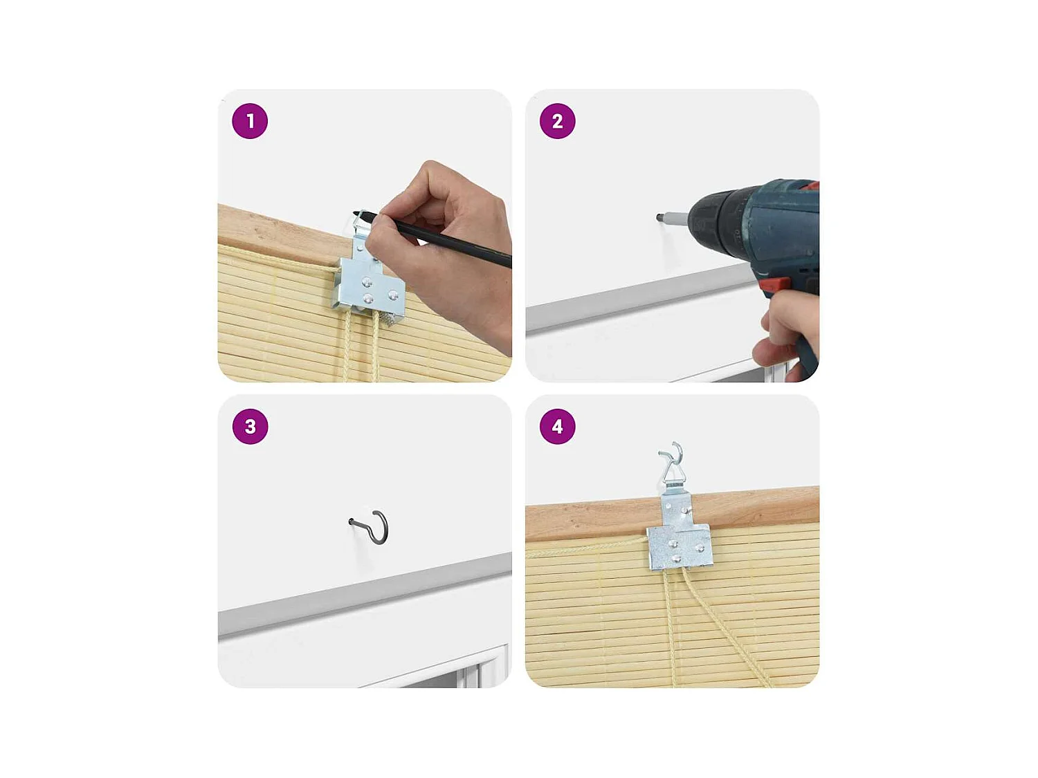 Tende e oscuranti naturali 110 x 160 cm in bambù