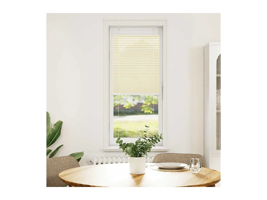 Store plissé crème 40x150 cm largeur du tissu 39,4 cm polyester