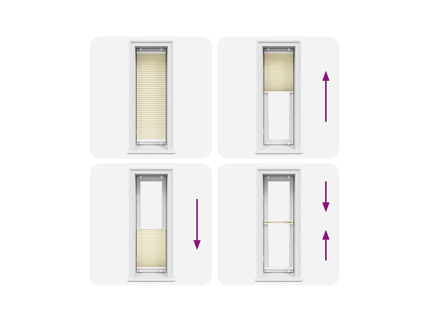 Store plissé crème 40x150 cm largeur du tissu 39,4 cm polyester