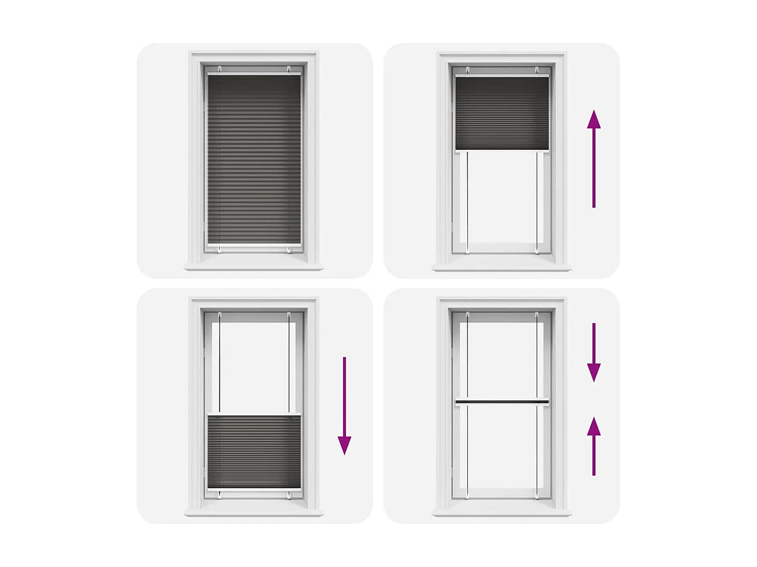 Zwarte plisségordijn 70x100 cm stofbreedte 69,4 cm polyester