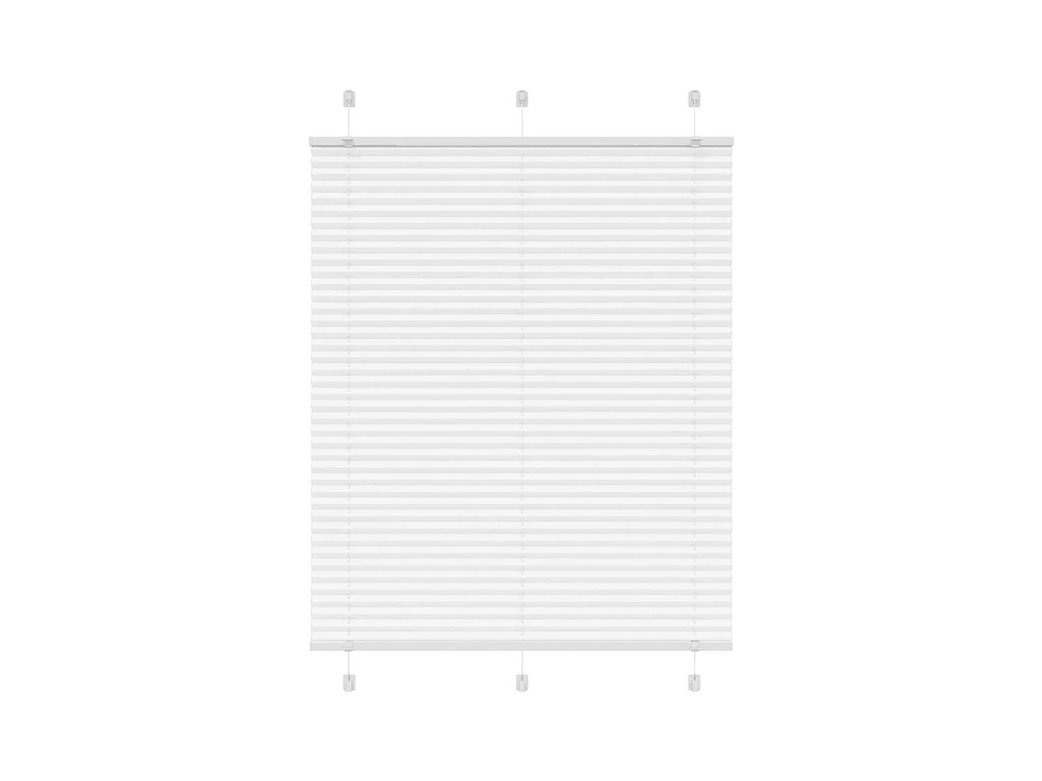 Tenda plissettata bianca 105x150cm larghezza tessuto 104,4cm poliestere