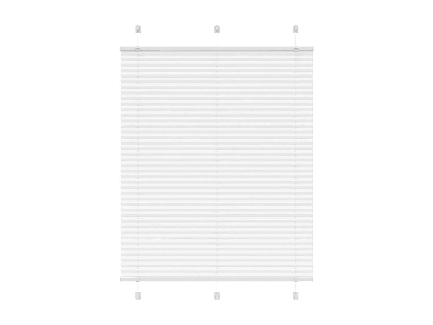 Estor plisado blanco 105x150cm ancho tela 104,4cm poliéster