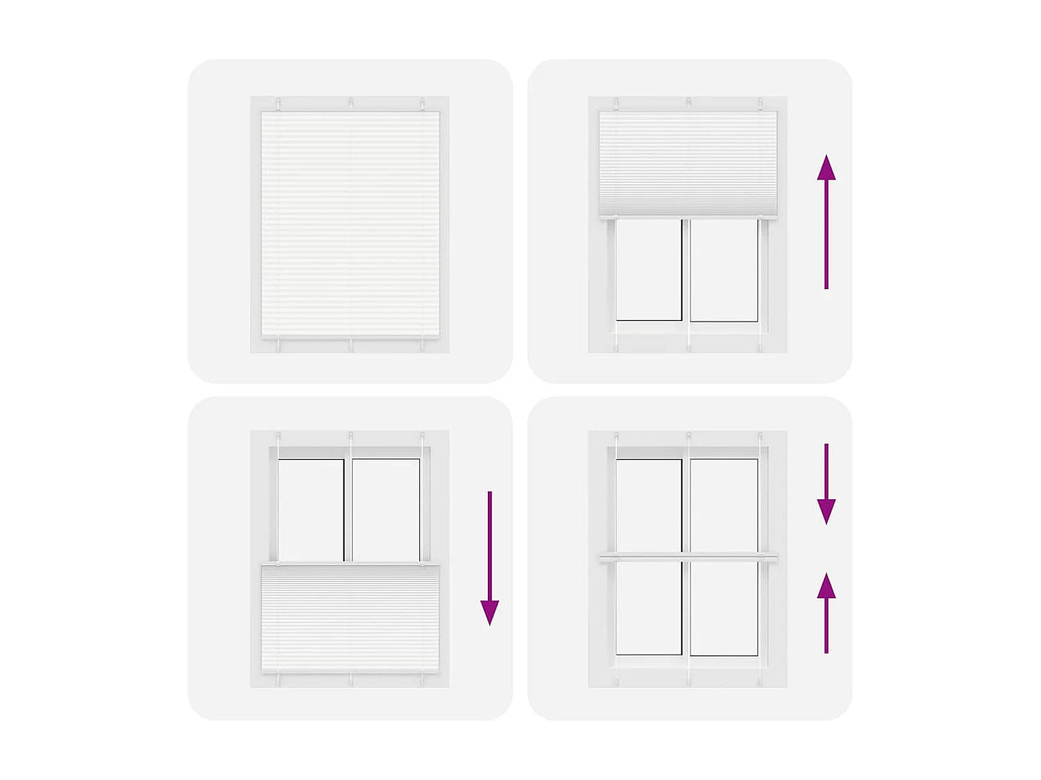 Estor plisado blanco 105x150cm ancho tela 104,4cm poliéster