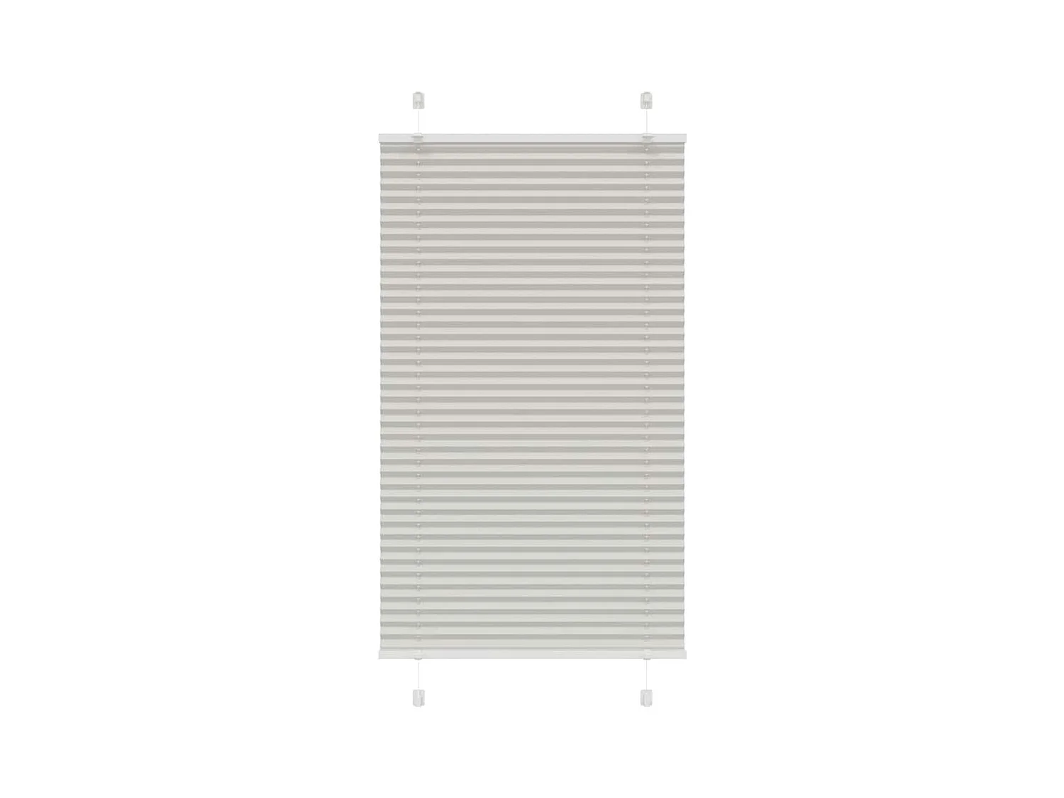 Lichtgrijs plisségordijn 70x100 cm stofbreedte 69,4 cm
