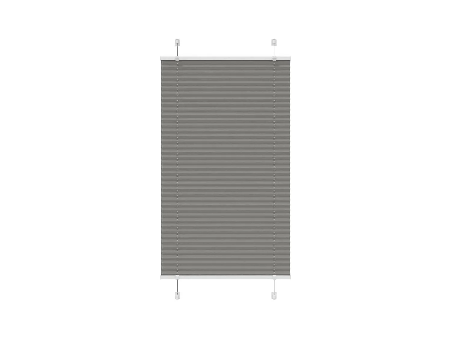 Store plissé anthracite 75x150 cm largeur du tissu 74,4 cm
