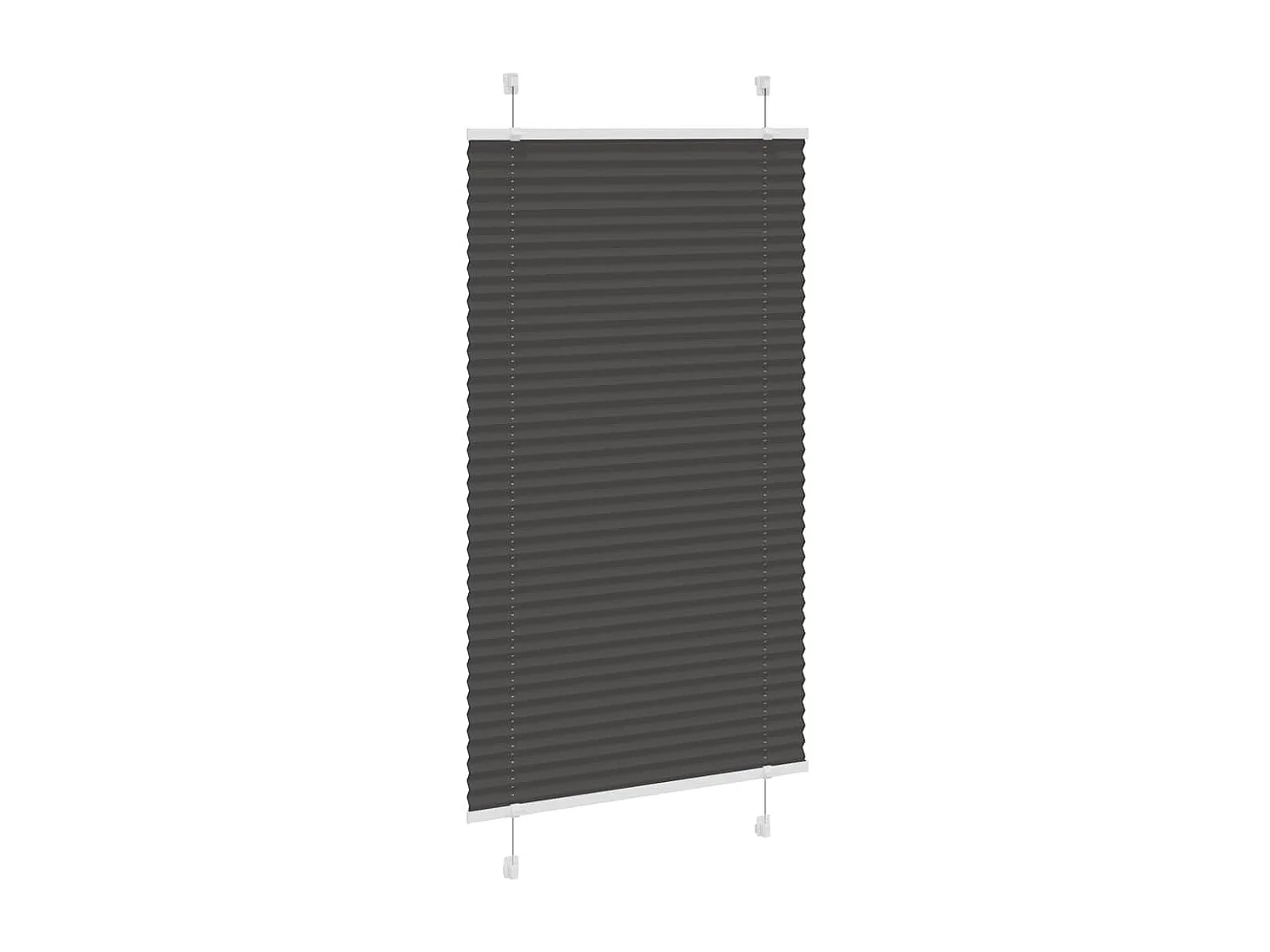 Store plissé noir 75x150 cm largeur du tissu 74,4 cm polyester