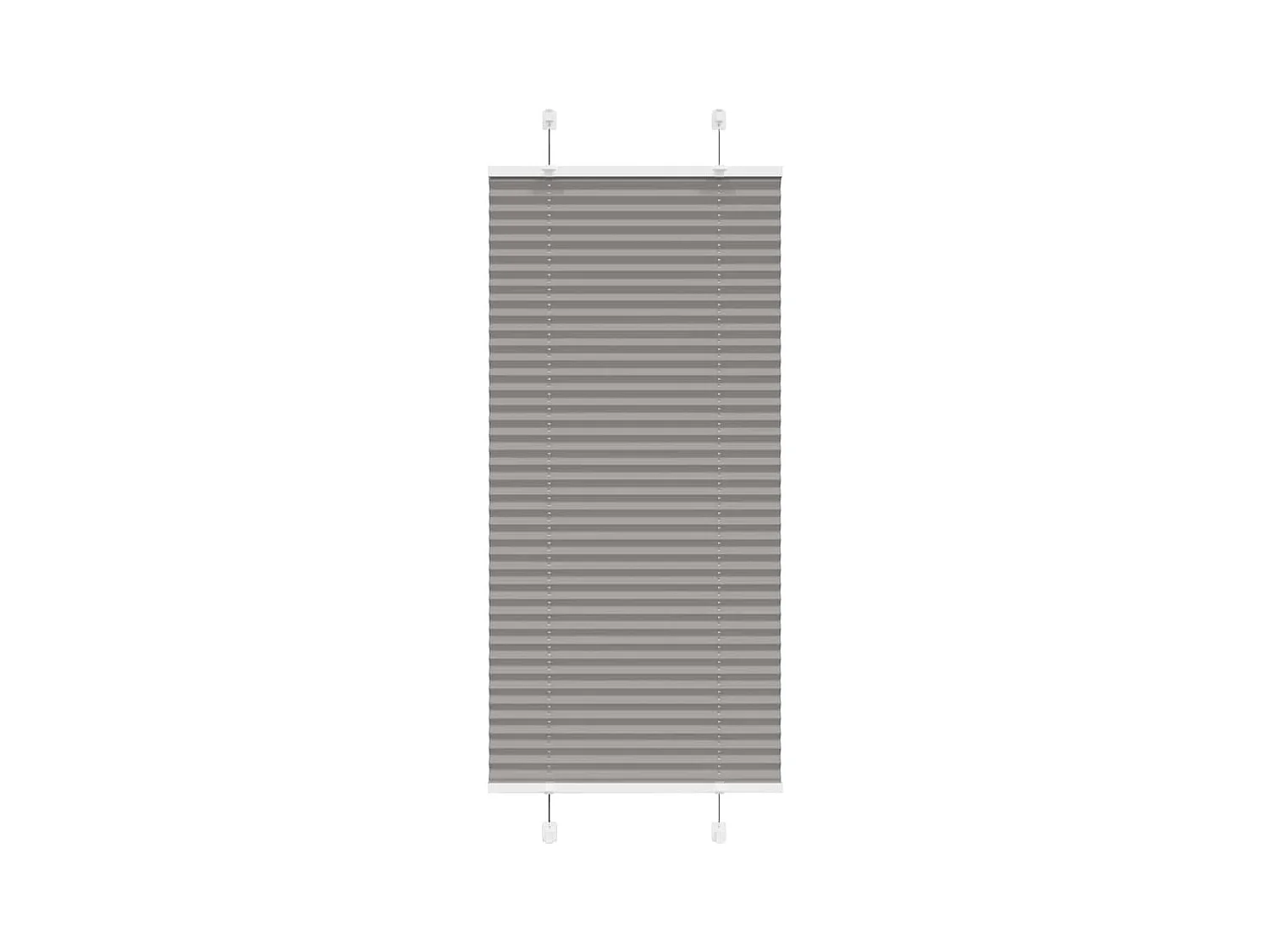 Tenda plissettata antracite 60x150 cm larghezza tessuto 59,4 cm