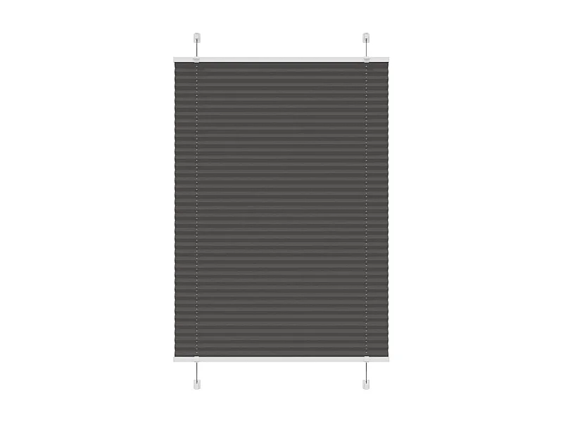 Tenda plissettata nera 100x150 cm larghezza tessuto 99,4 cm poliestere