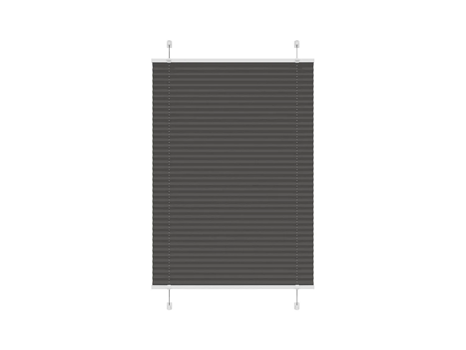 Zwarte plisségordijn 100x150 cm stofbreedte 99,4 cm polyester