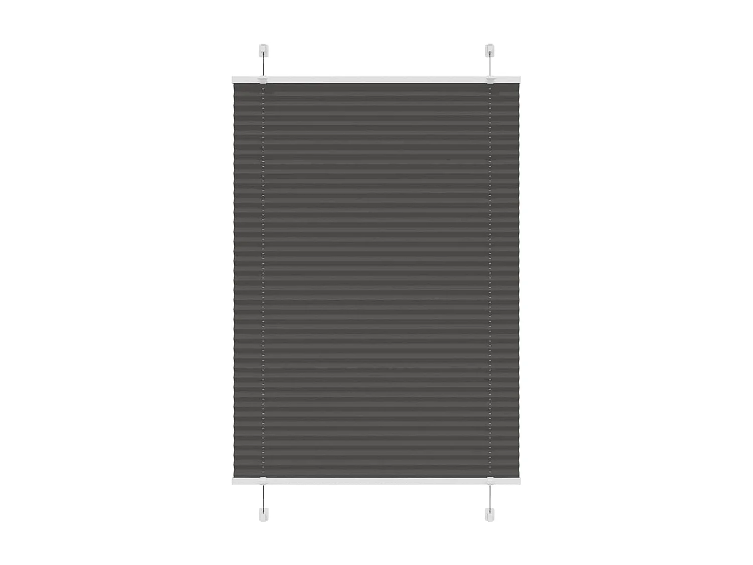 Store plissé noir 100x150 cm largeur du tissu 99,4cm polyester