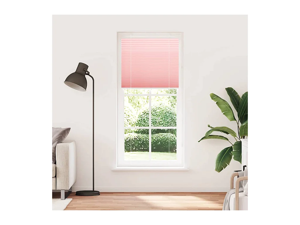 Tenda plissettata rosa 85x200 cm larghezza tessuto 84,4 cm poliestere