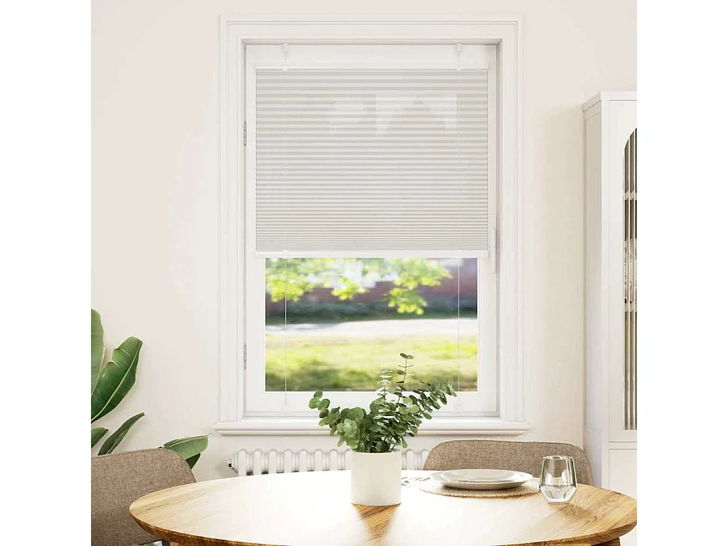 Store plissé gris clair 70x150 cm largeur du tissu 69,4 cm