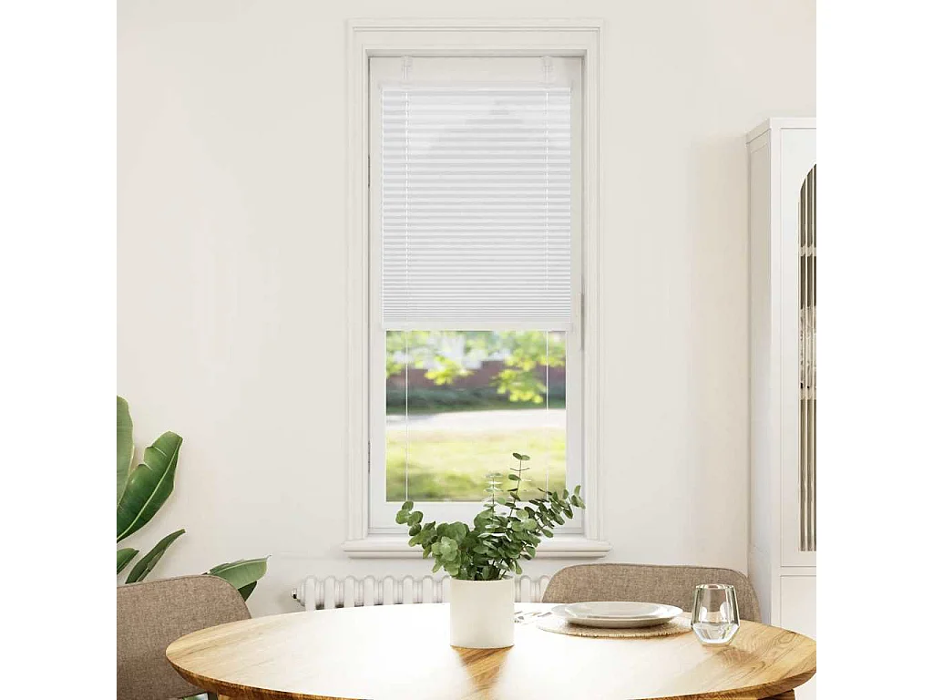 Estor plisado blanco 40x100 cm ancho tela 39,4 cm poliéster