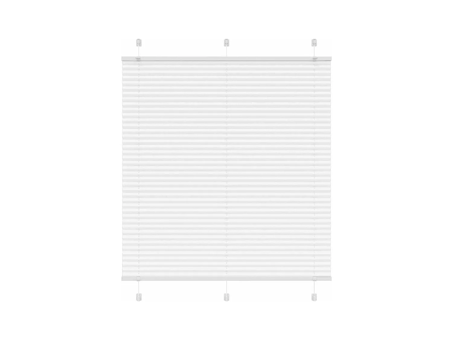 Tenda plissettata bianca 120x150cm larghezza tessuto 119,4cm poliestere