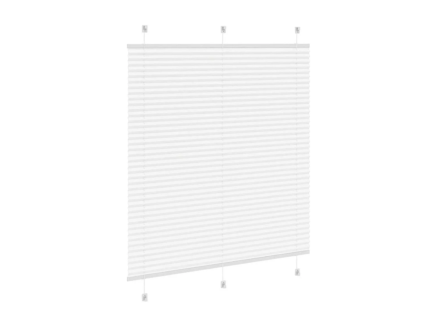 Tenda plissettata bianca 120x150cm larghezza tessuto 119,4cm poliestere