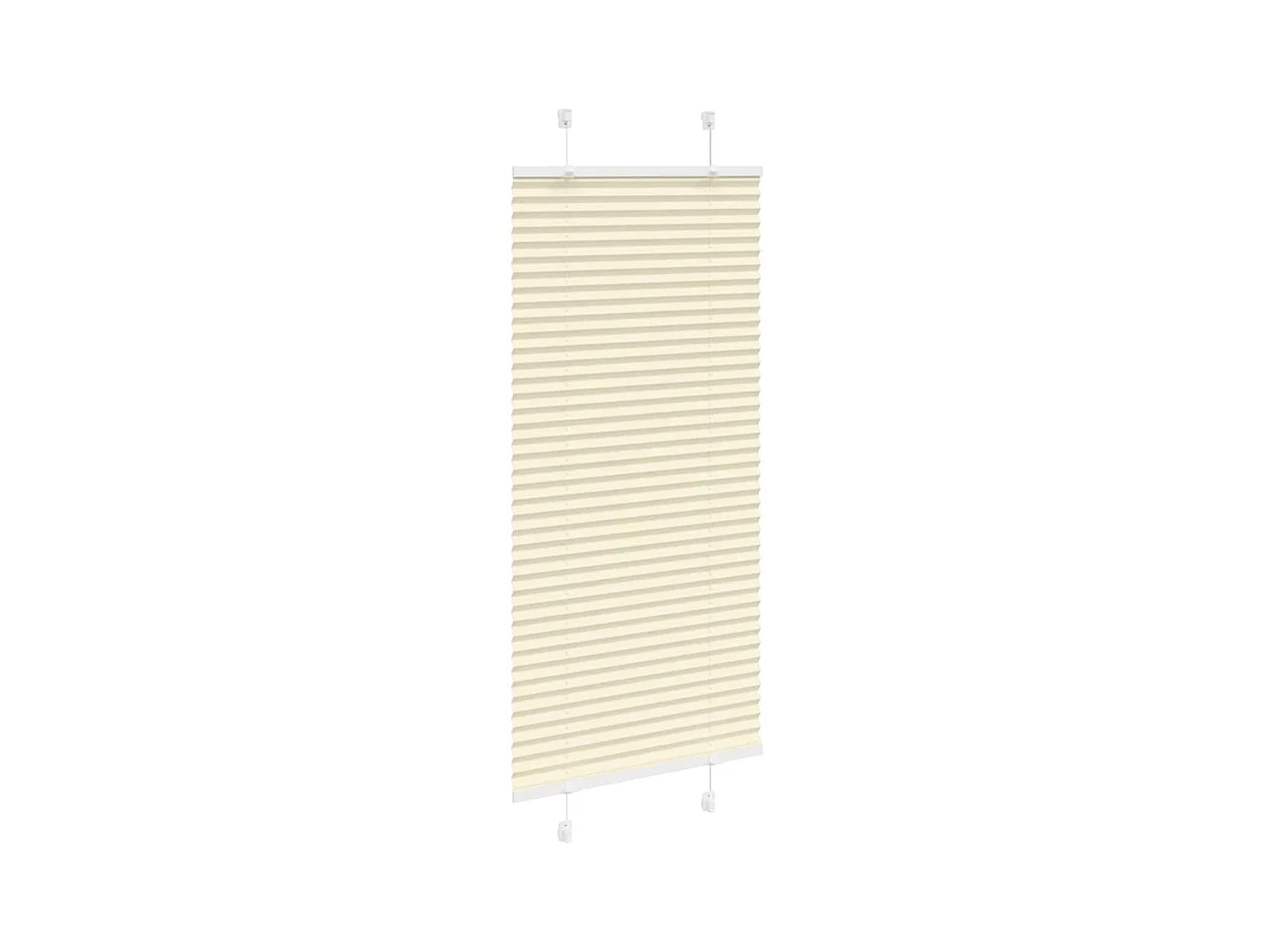 Tenda plissettata color crema 65x150 cm larghezza tessuto 64,4 cm poliestere