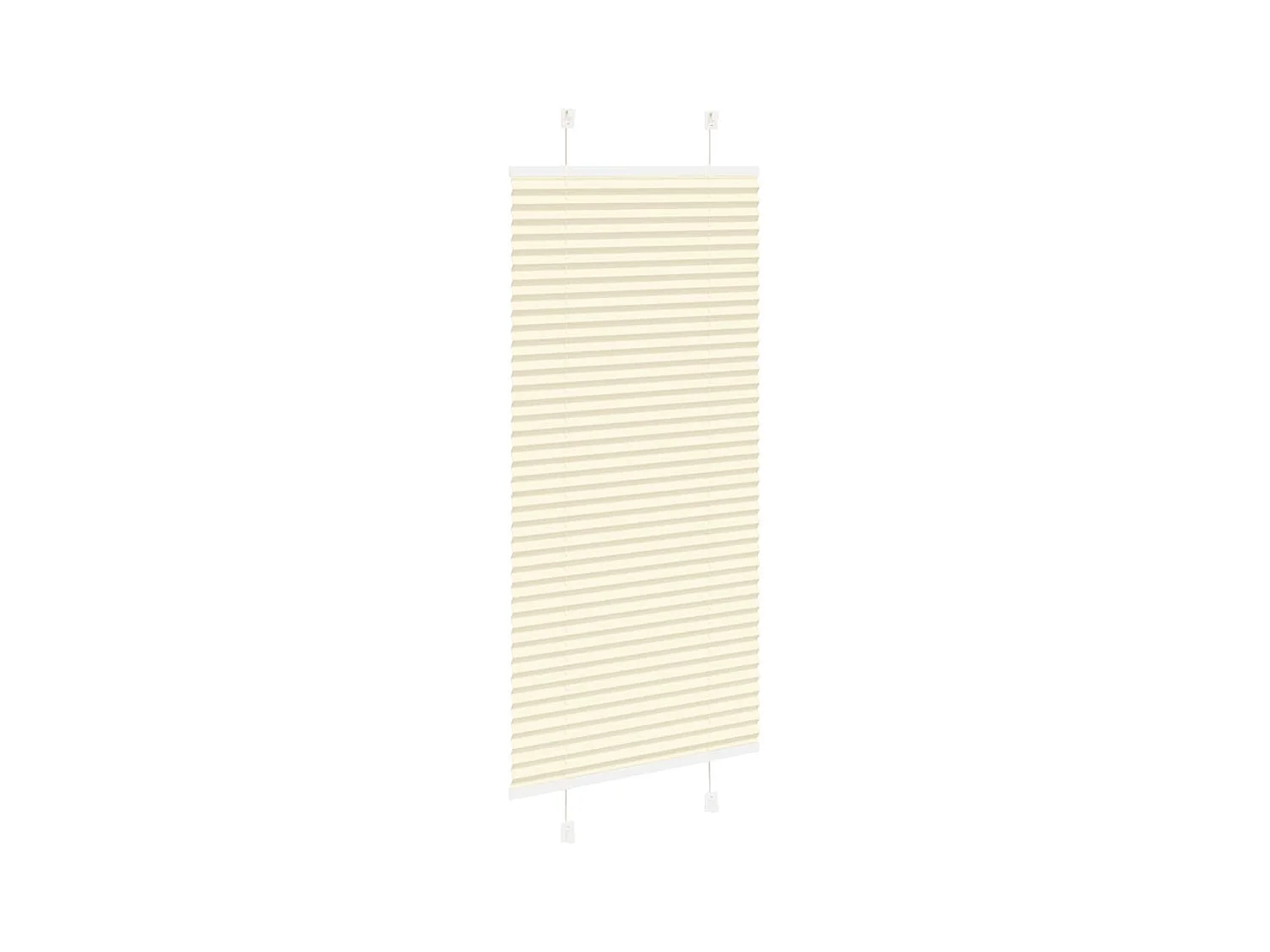 Tenda plissettata color crema 65x150 cm larghezza tessuto 64,4 cm poliestere