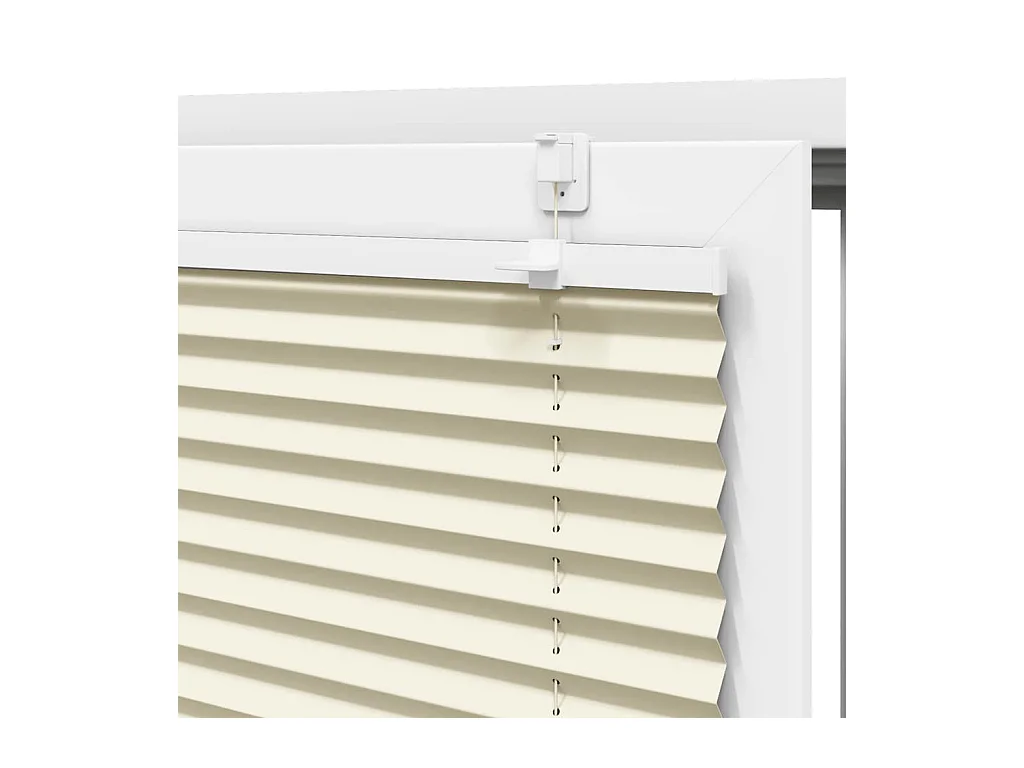 Tenda plissettata color crema 65x150 cm larghezza tessuto 64,4 cm poliestere