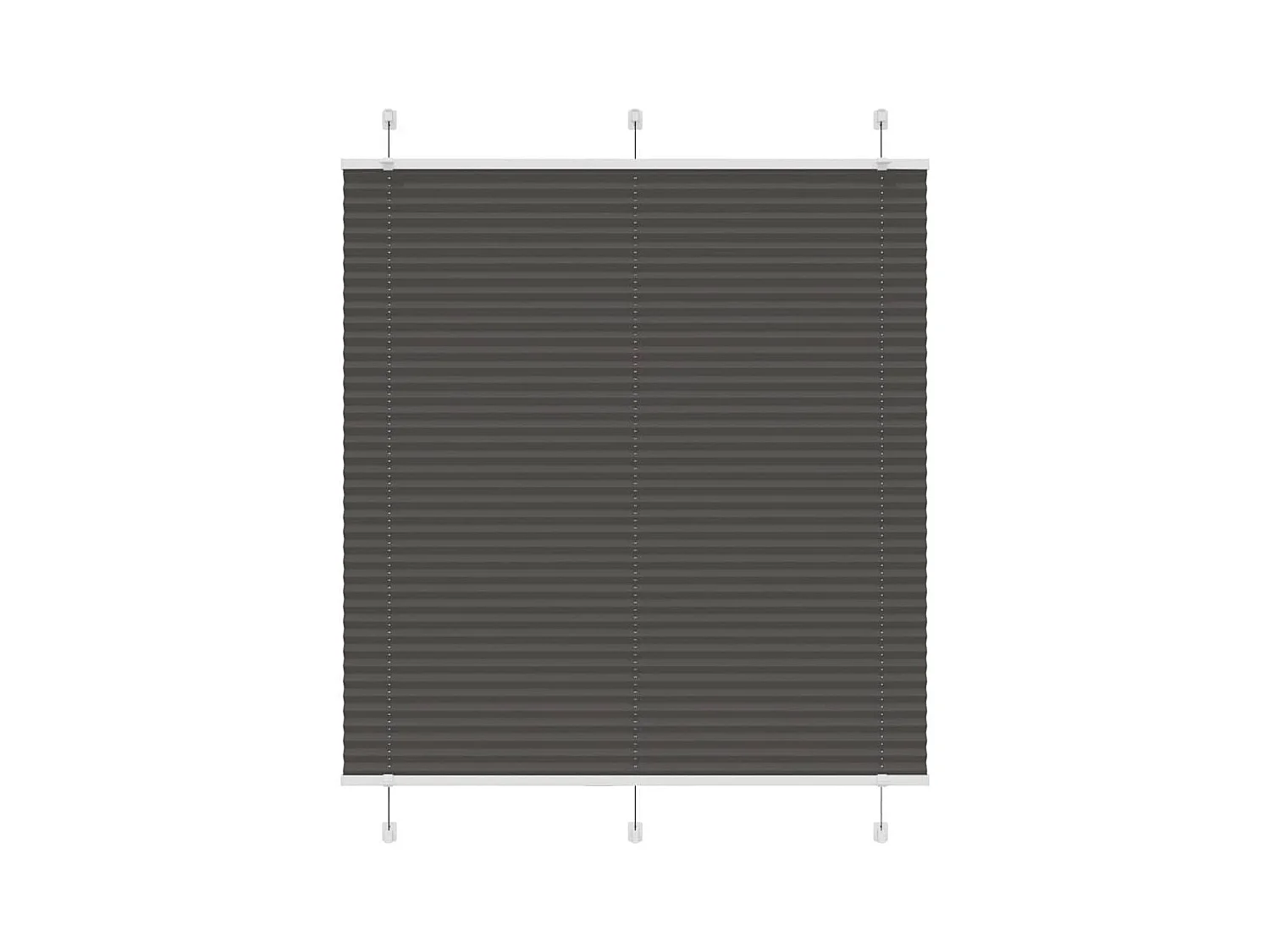 Store plissé noir 120x150 cm largeur du tissu 119,4cm polyester