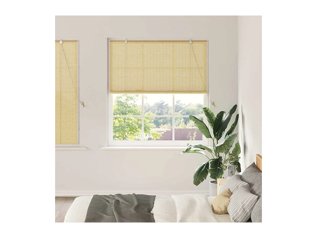 Stores et Occultants Naturel 150 x 160 cm Bambou