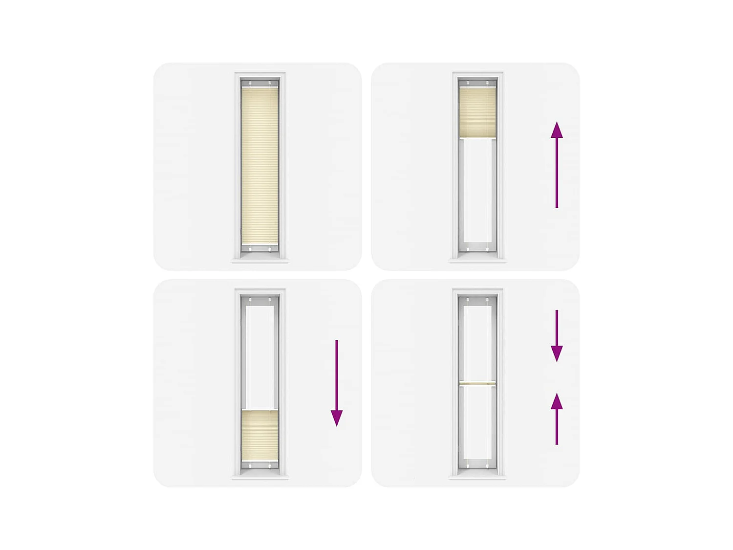 Store plissé crème 50x200 cm largeur du tissu 49,4 cm polyester