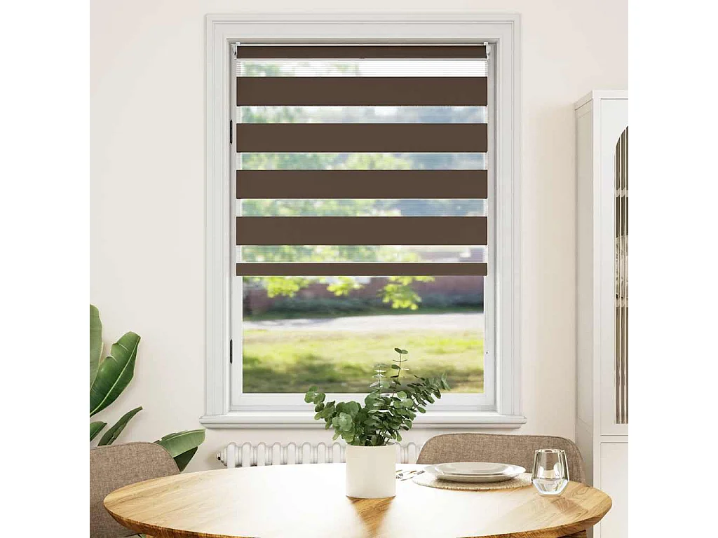 Estor enrollable marrón de 80 x 175 cm