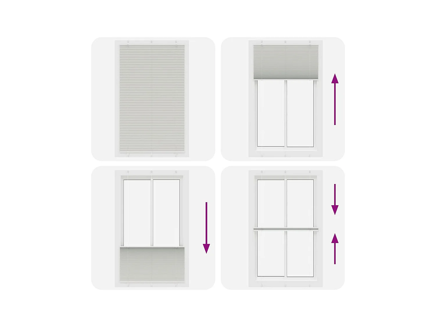 Store plissé gris clair 115x200cm largeur du tissu 114,4cm