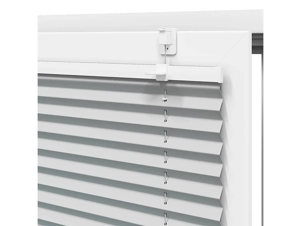 Store plissé gris clair 115x200cm largeur du tissu 114,4cm