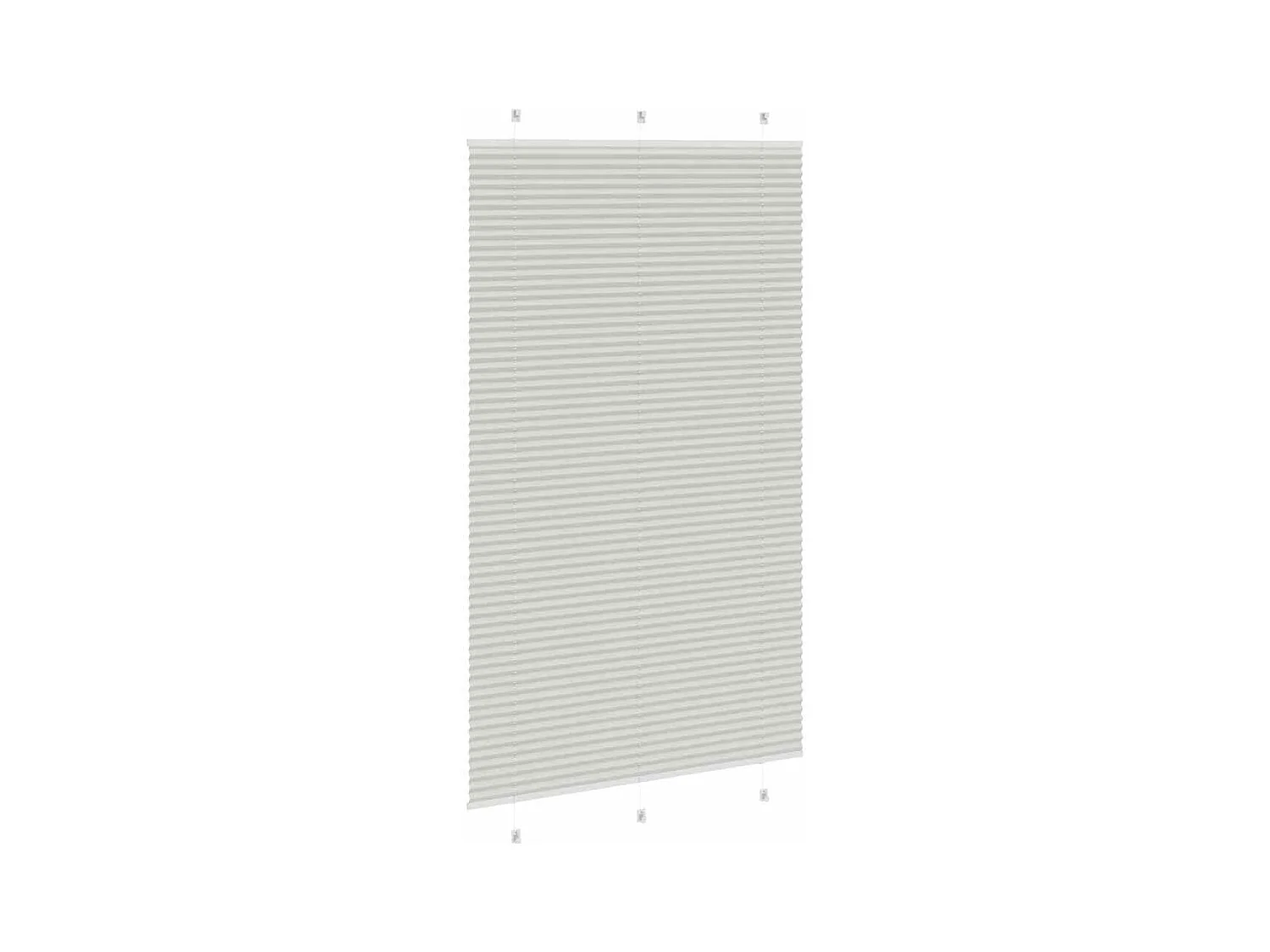 Tenda plissettata grigio chiaro 115x200cm larghezza tessuto 114,4cm