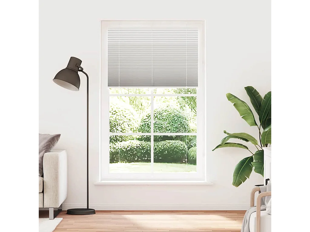 Store plissé gris clair 115x200cm largeur du tissu 114,4cm