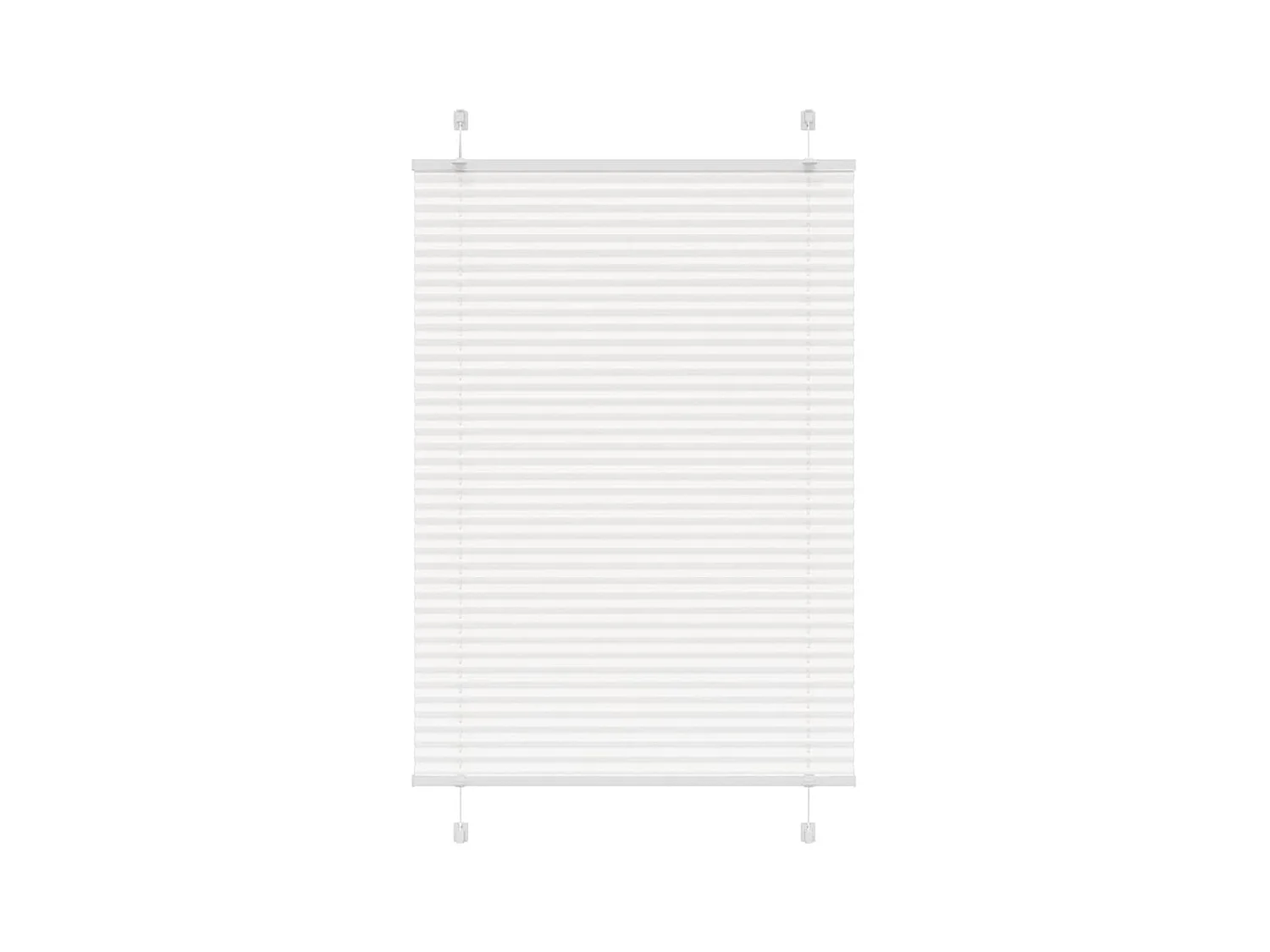 Tenda plissettata bianca 100x150 cm larghezza tessuto 99,4 cm poliestere