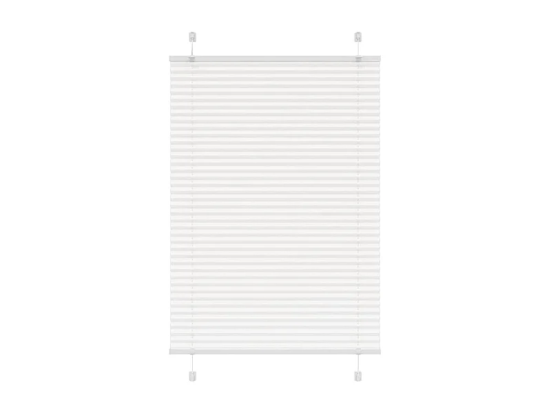 Store plissé blanc 100x150 cm largeur du tissu 99,4cm polyester