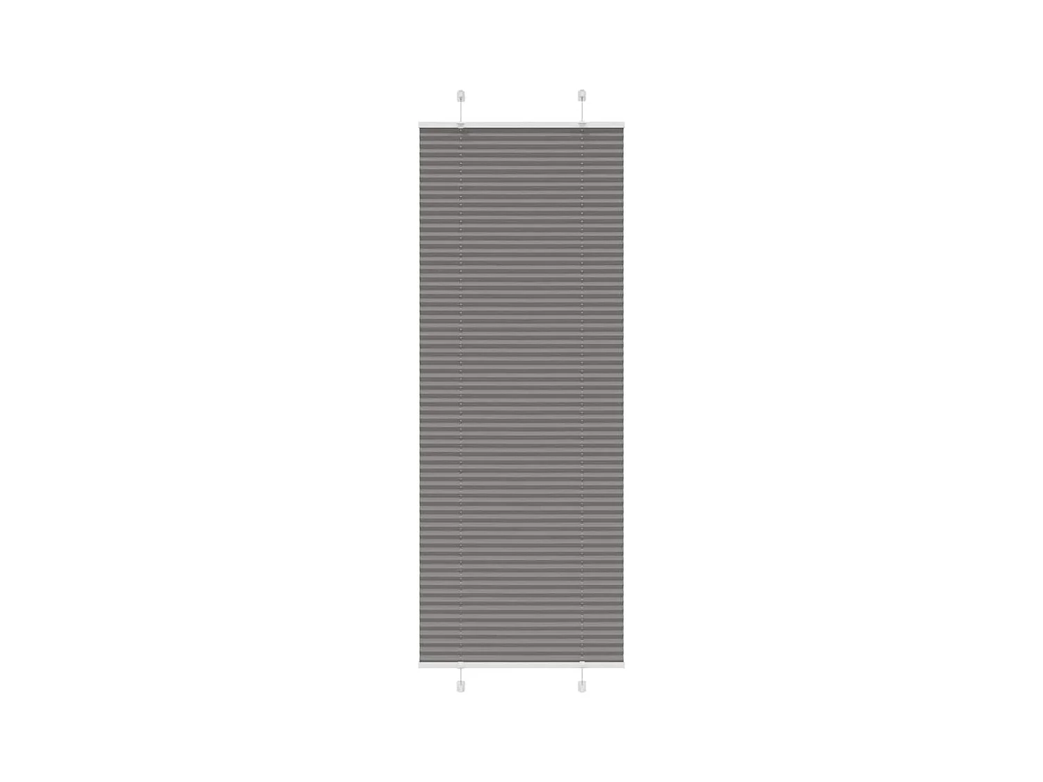 Store plissé anthracite 75x200 cm largeur du tissu 74,4 cm
