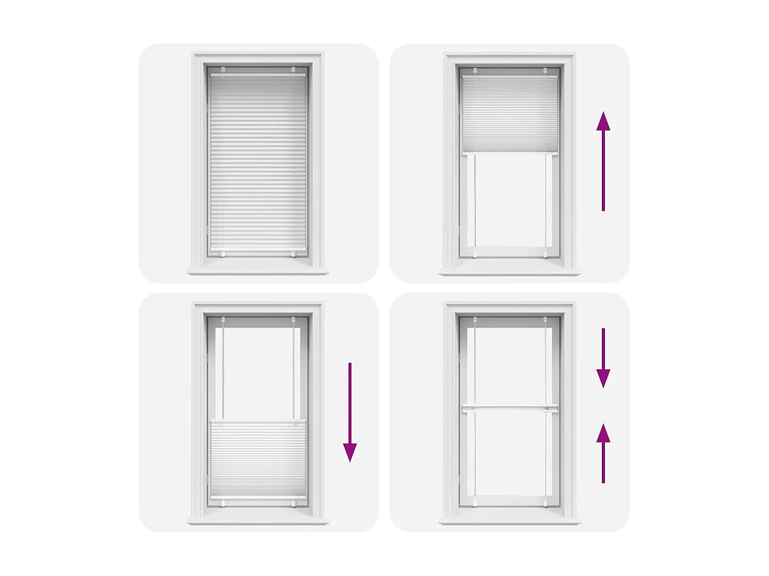 Estor plisado blanco 75x150 cm ancho tela 74,4 cm poliéster