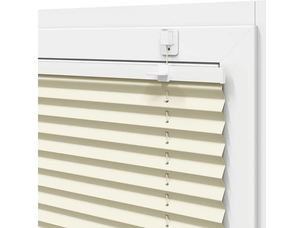 Tenda plissettata color crema 50x150 cm larghezza tessuto 49,4 cm poliestere