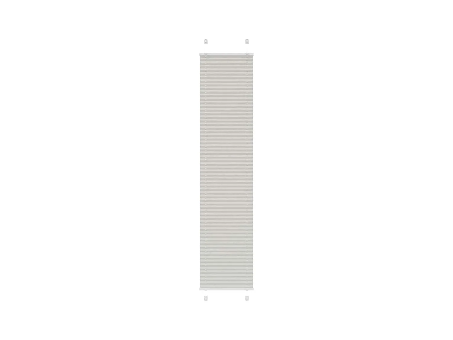 Store plissé gris clair 45x200 cm largeur du tissu 44,4 cm