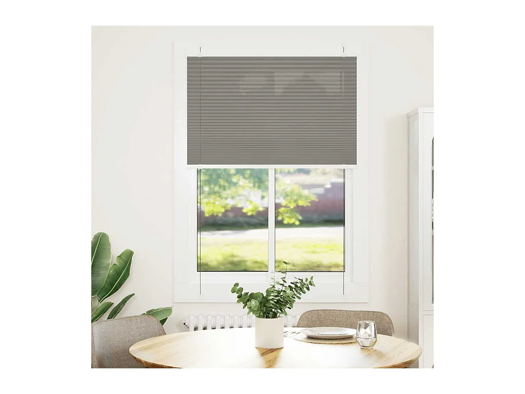 Store plissé anthracite 85x100 cm largeur du tissu 84,4 cm