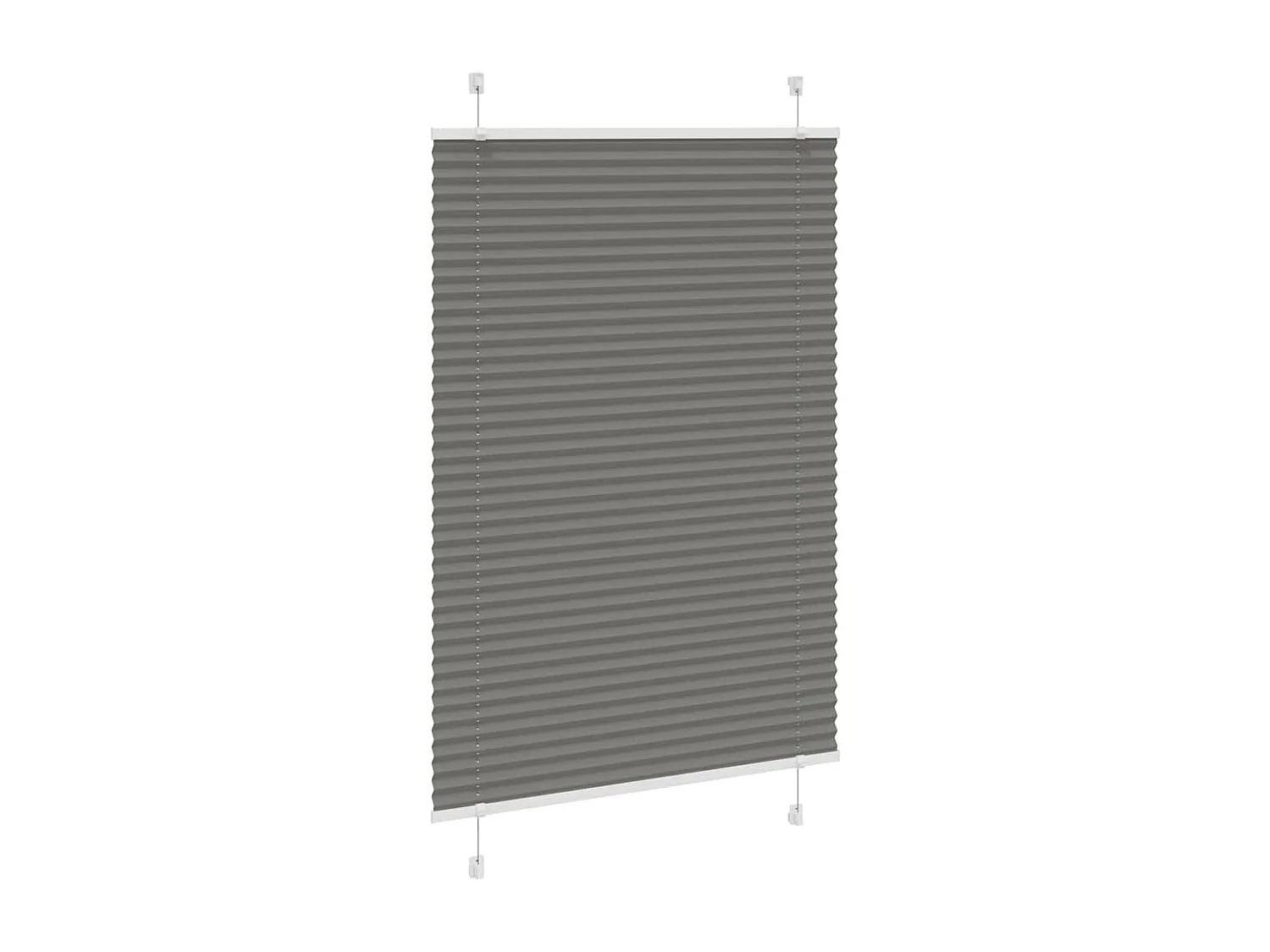 Store plissé anthracite 85x100 cm largeur du tissu 84,4 cm