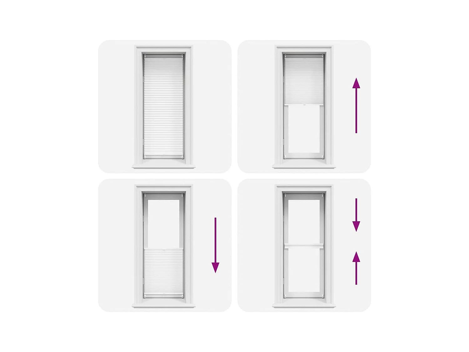Estor plisado 60x125 cm Blanco
